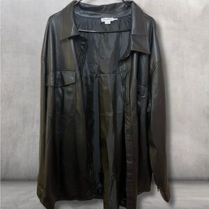 Good American Better Than Leather Shacket NWT Size 7/8
